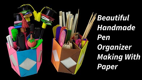 DIY Pen Organizer Making with Paper | Easy Handmade Desk Organizer