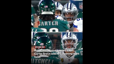 Dak Prescott spat toward Jalen Carter first in wild NFL opening night twist