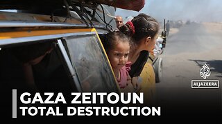 Gaza’s Zeitoun district flattened, residents face total destruction