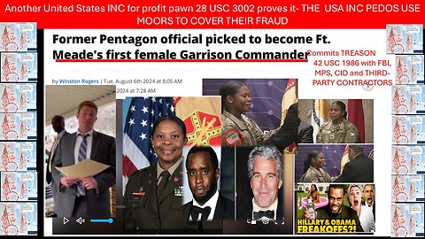 WHY IS THE USA INC USING THE GARRISON COMMANDER LIKE THEY USED DIDDY? ASK GENERAL JOE DUNFORD