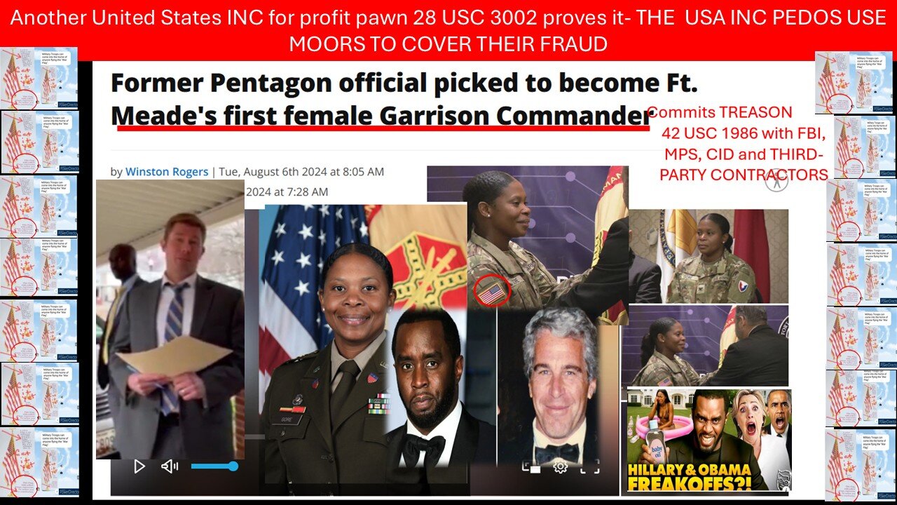 WHY IS THE USA INC USING THE GARRISON COMMANDER LIKE THEY USED DIDDY? ASK GENERAL JOE DUNFORD