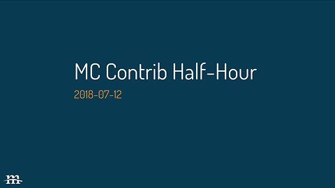 Drupal Contrib Half Hour, 2018-07-12