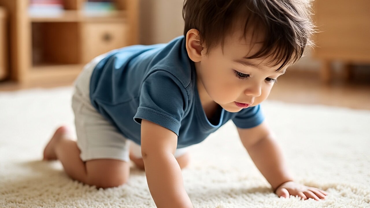 He's grown up so he can already shake things in front of him.
