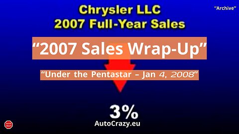 Chrysler 2007 Year-End Sales Report | Under the Pentastar (Jan 4, 2008)