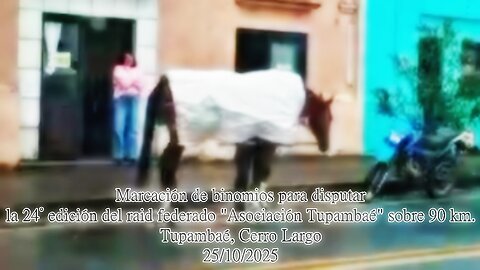 Marcación de binomios - 24° edición del raid federado "Asociación Tupambaé" - Cerro Largo (2025)