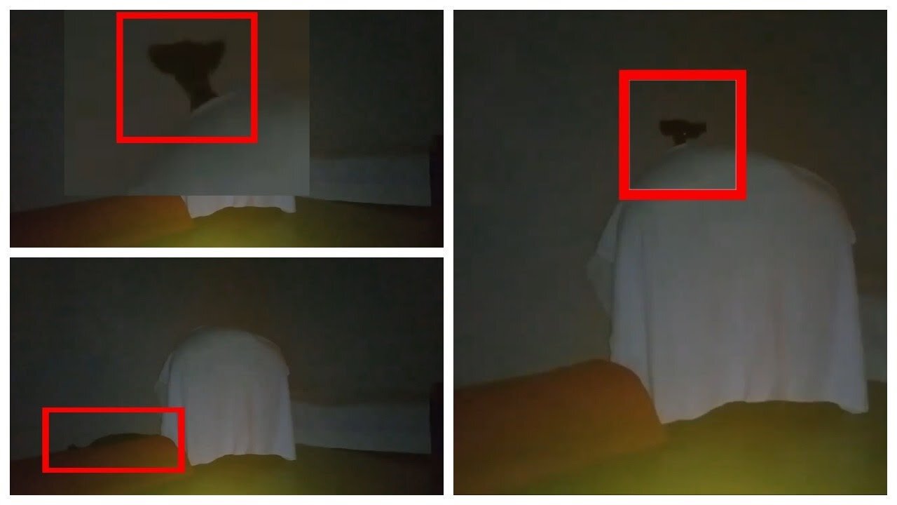 Ghost or gollum in the house caught in the frame - Scary videos