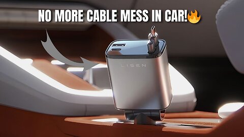 No More Messy Cables! This Retractable Car Charger 4 in 1 is GENIUS!