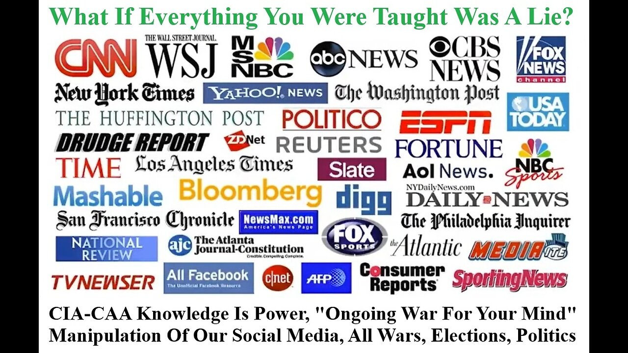 CIA-DOJ-CAA Knowledge Is Power, Ongoing War For Your Mind, Manipulation Of Our Social Media