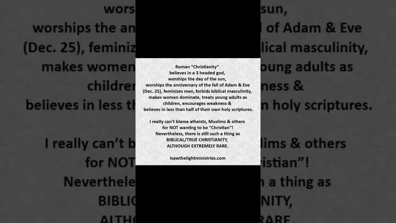 Ridiculous Roman Christianity