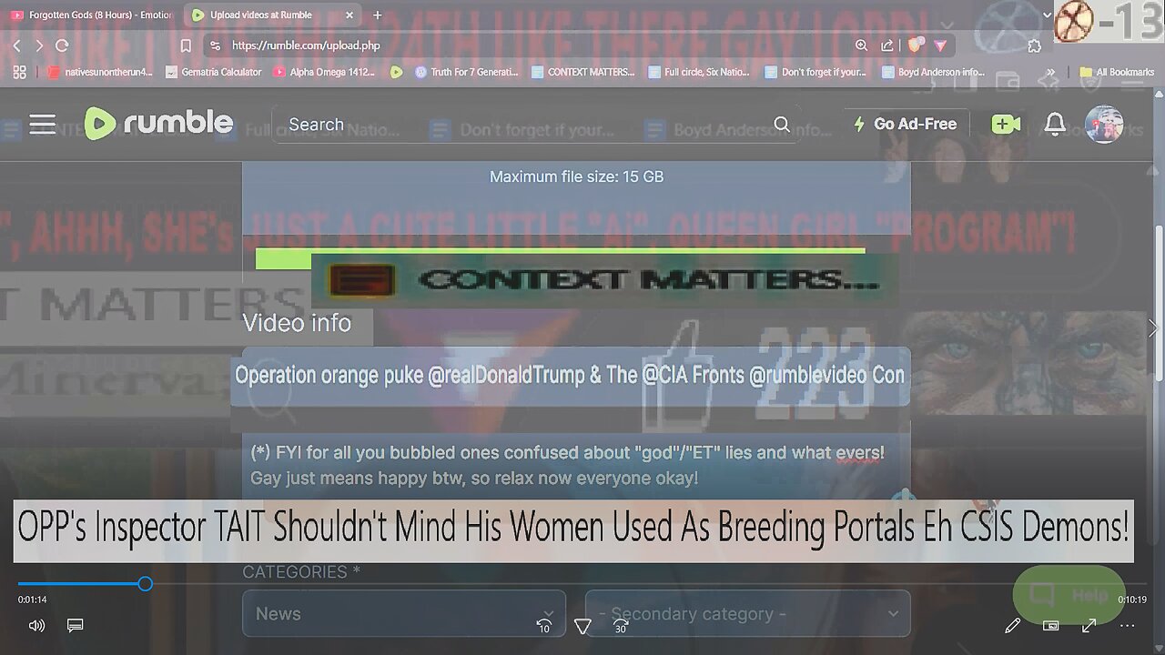 OPP's Inspector TAIT Shouldn't Mind His Women Used As Breeding Portals Eh CSIS Demons?