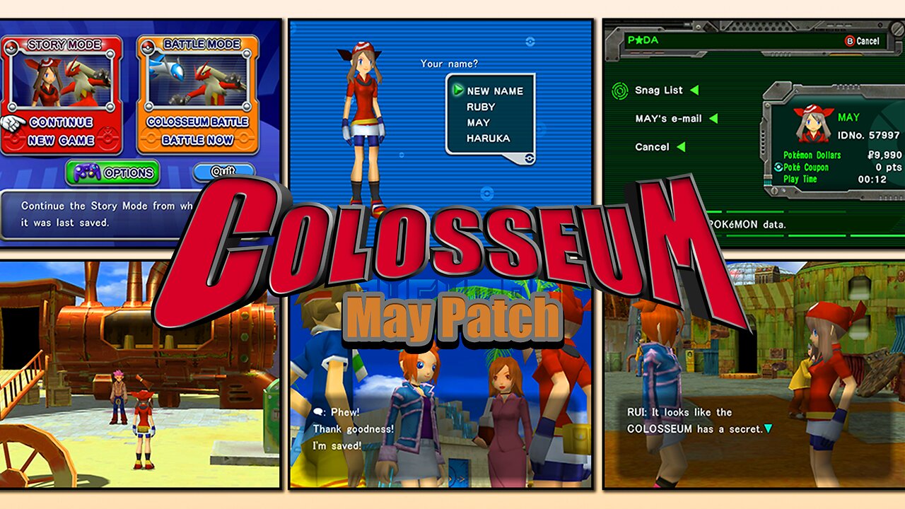 Pokemon Colosseum May Patch - GameCube ROM Hack, You can play as May, PC from anywhere, shiny locks