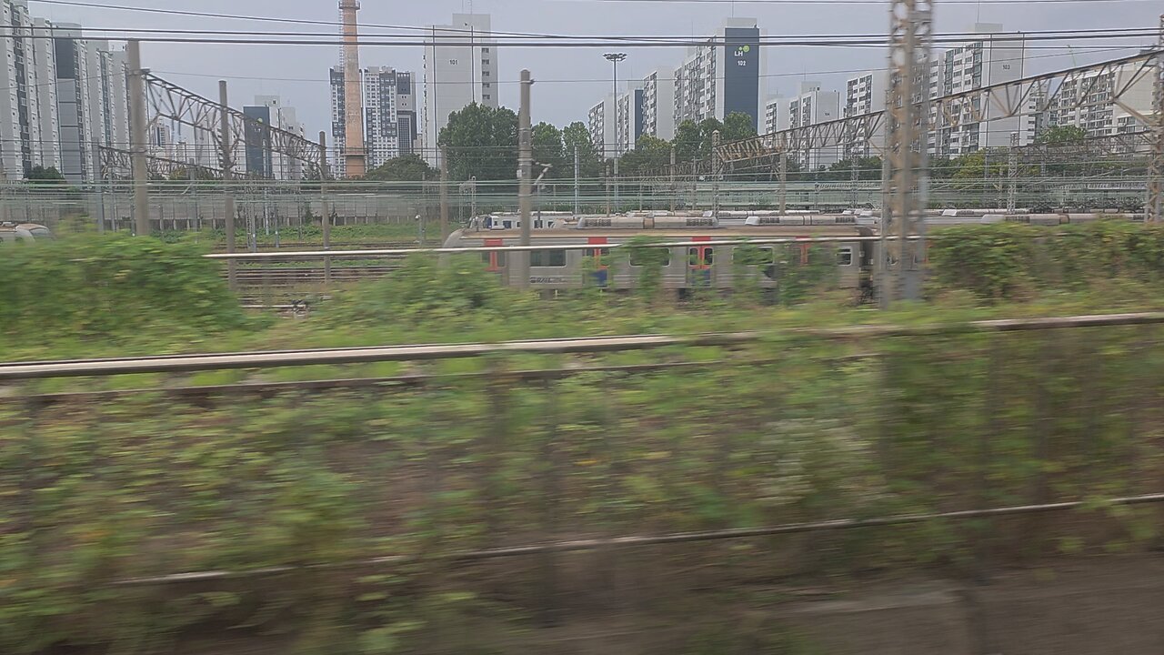 inside of train in korea