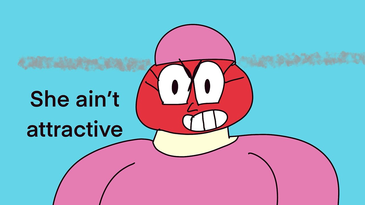 A fat influencer cartoon