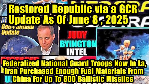 Restored Republic via a GCR. Situation Update June 9 ~ Trump Return- Judy Byington. Benjamin Fulford