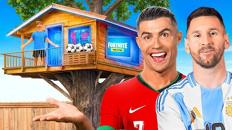 I built a secret tree house for Ronaldo!