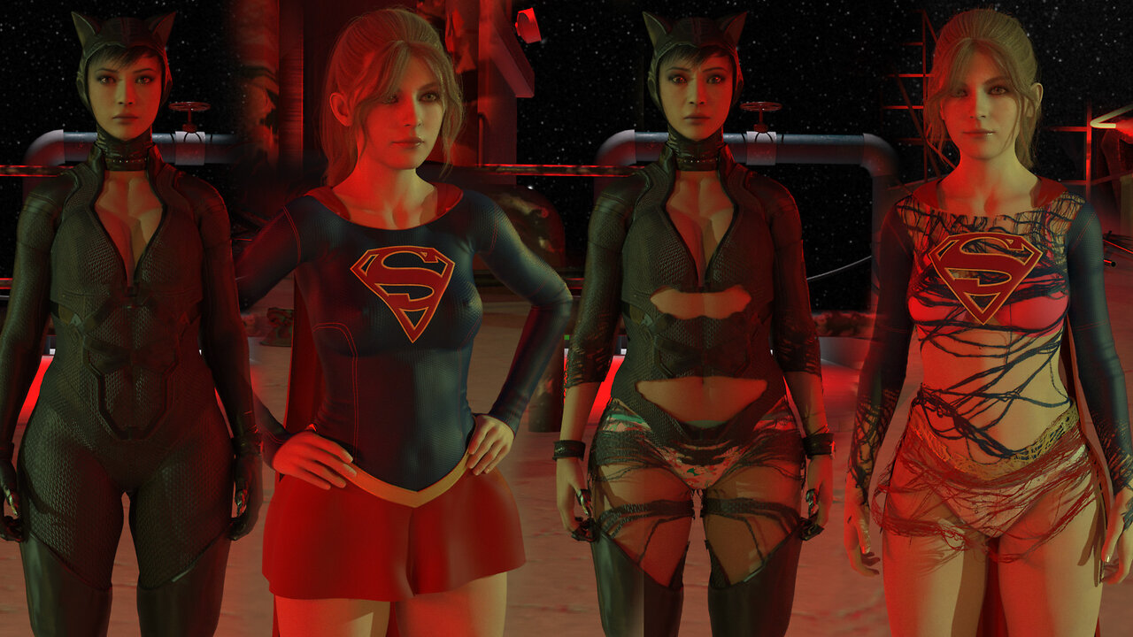 Superheroine Stripping Situation
