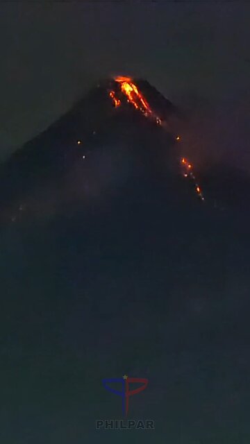 LOOK: Pyroclastic Density Currents Flow from Mayon Volcano Crater