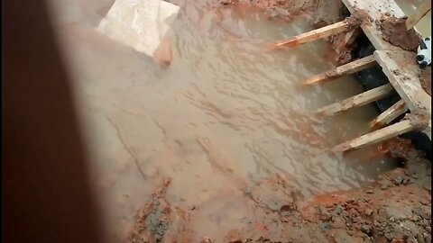 Emergency Water Discharge From Mini Concrete Dam