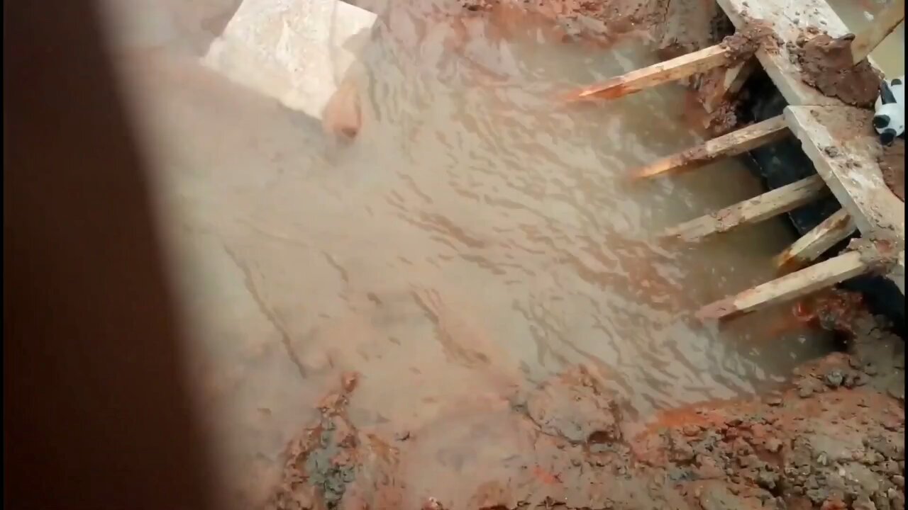 Emergency Water Discharge From Mini Concrete Dam