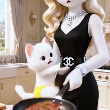 😭🤬The despicable servant changed the fate of the kitten..#fyp #aicat #aicats #kitten #cat