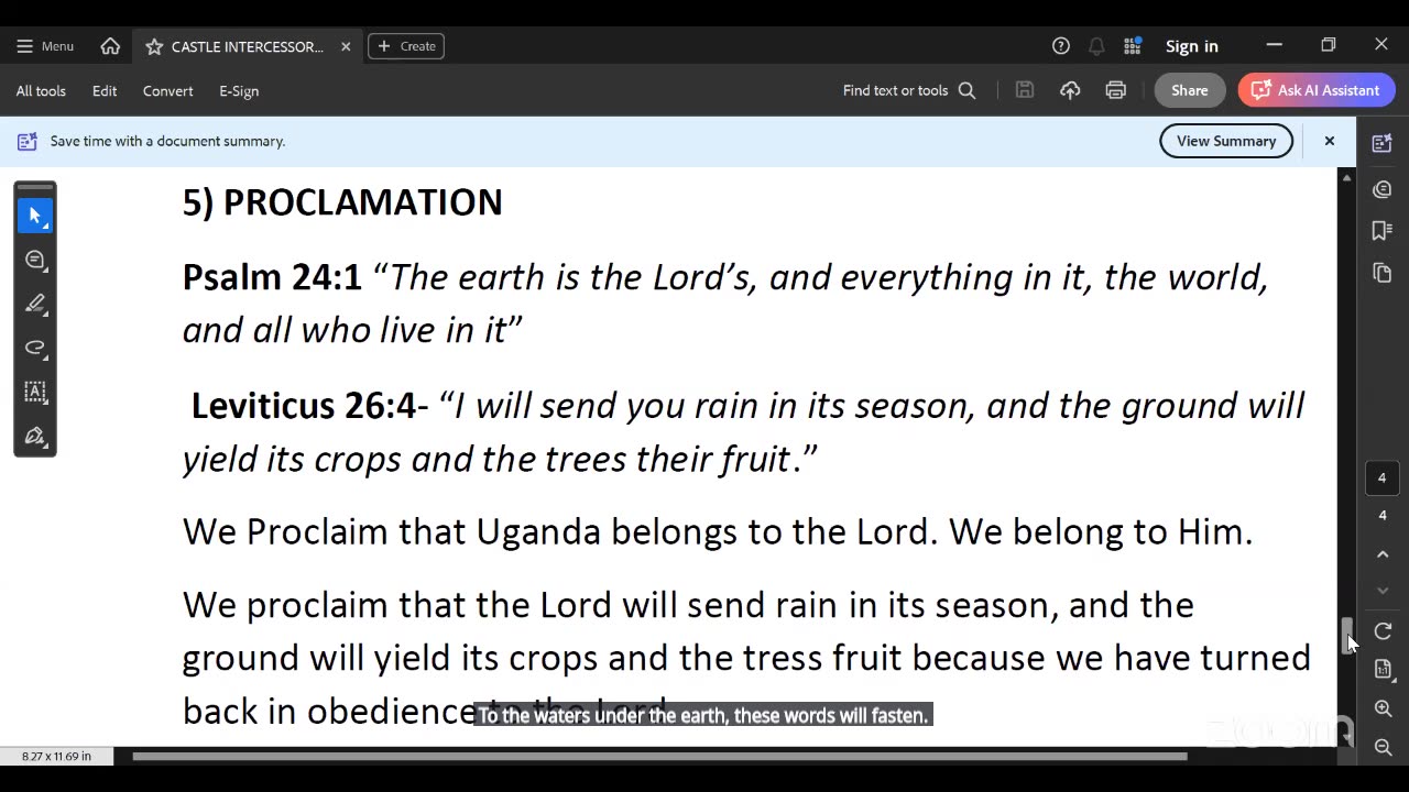 Day 14 – Land Management (CASTLE Intercessors)