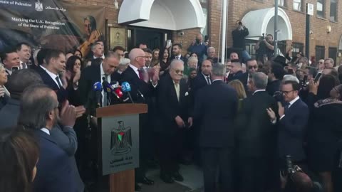 Historic Moment_ Palestinian Flag Raised in London After UK Recognition _