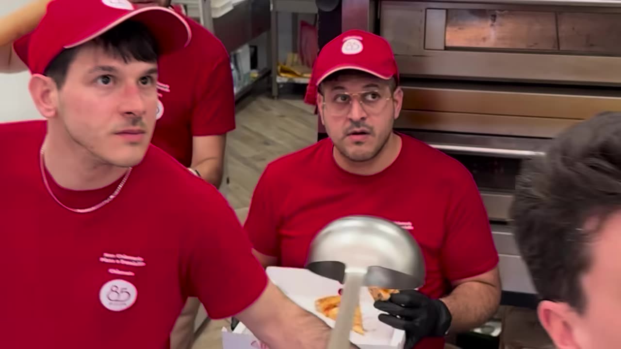 They took piza beautiful