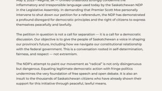 Saskatchewan NDP Faces Backlash Over Push to Halt Separatist Petition