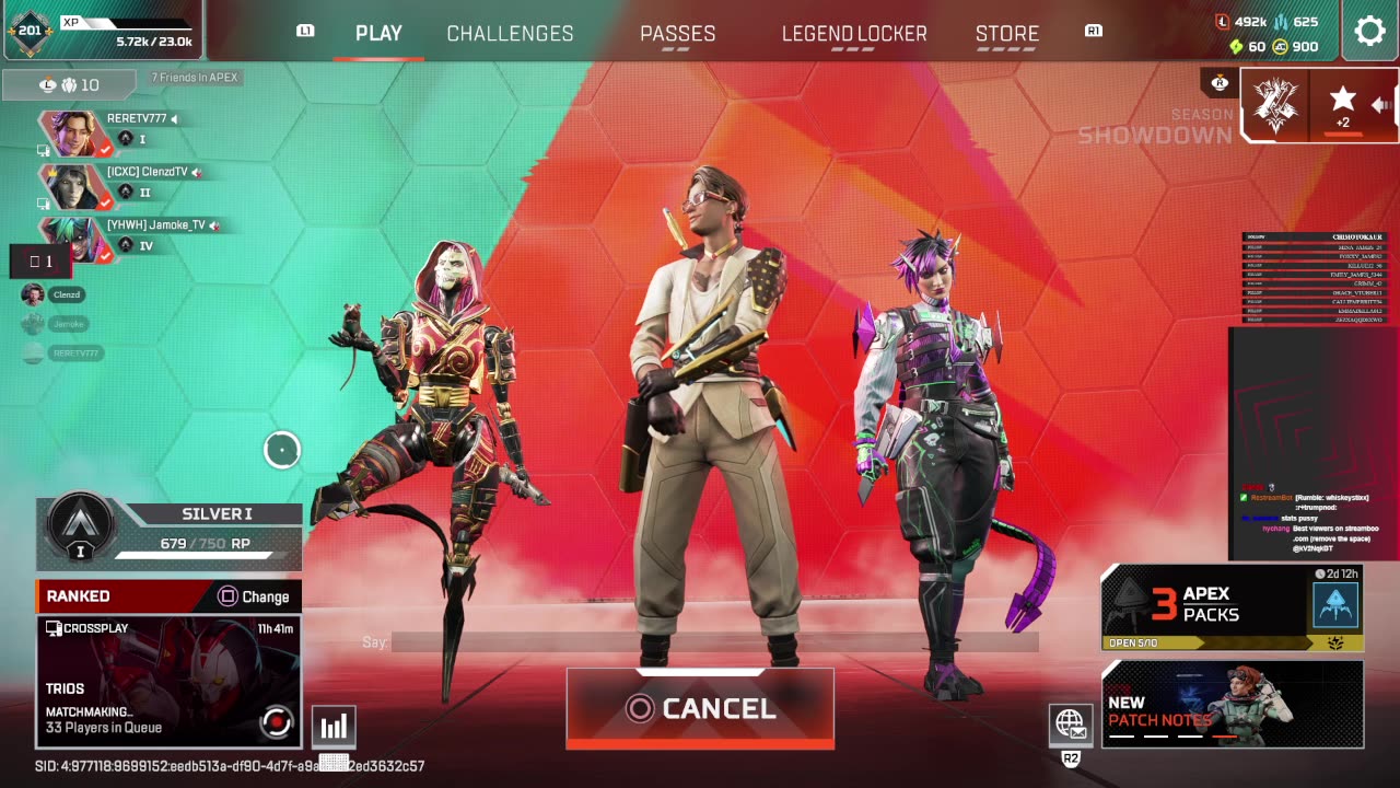 ranking with the streamers