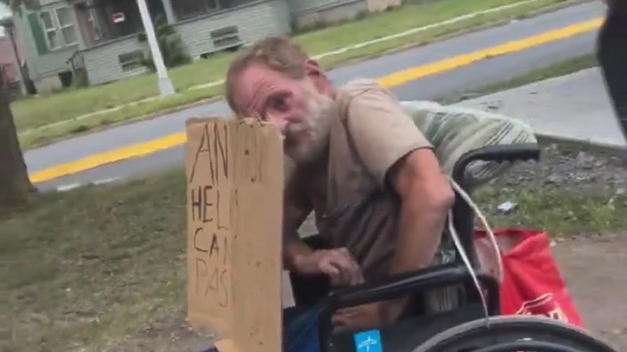 Homeless Man Flexing Bigger Wad of Cash Than Me