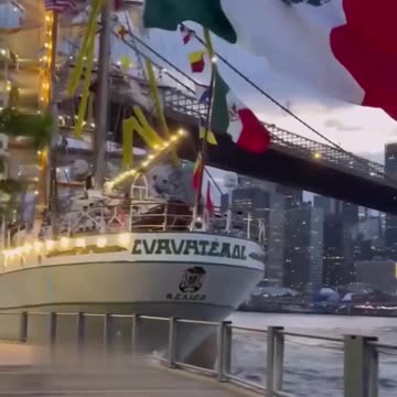 Mexican Navy tall ship smashed into the Brooklyn Bridge