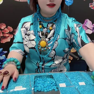 250617-15 Sleeping Beauty Turquoise Cabochon: Deep-Sea Stars Frozen on Fingertips