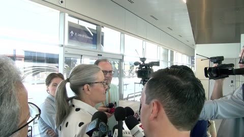 4-5 AZ Governor Katie Hobbs Press conference after her speech at the Civic Matters Students