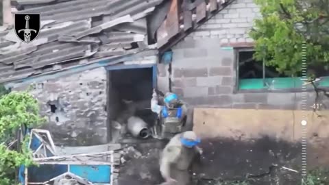 Ukrainian Soldiers Moving On Russian Positions in Village of Bahatyra