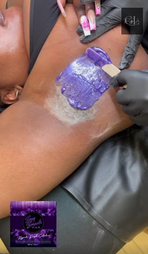 💜 Underarm Waxing Using Sexy Smooth Hypnotic Purple Seduction Hard Wax | @therealesthebestie 💜