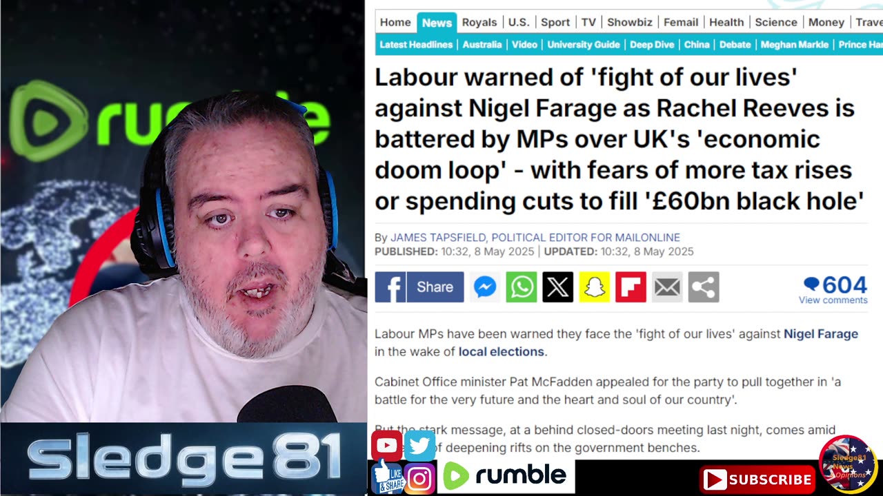 Labour warned of 'fight of our lives' against Nigel Farage as Labour are doing such a bad job