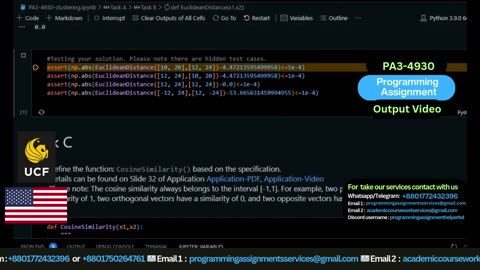 Student Work(Assignment) | PA3-4930 – Programming Application 3 Output Clustering Algorithms | UCF