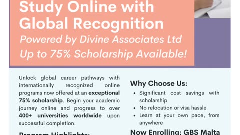 Launch Your Global Career with Divine Associates Ltd – Up to 75% Scholarships Available