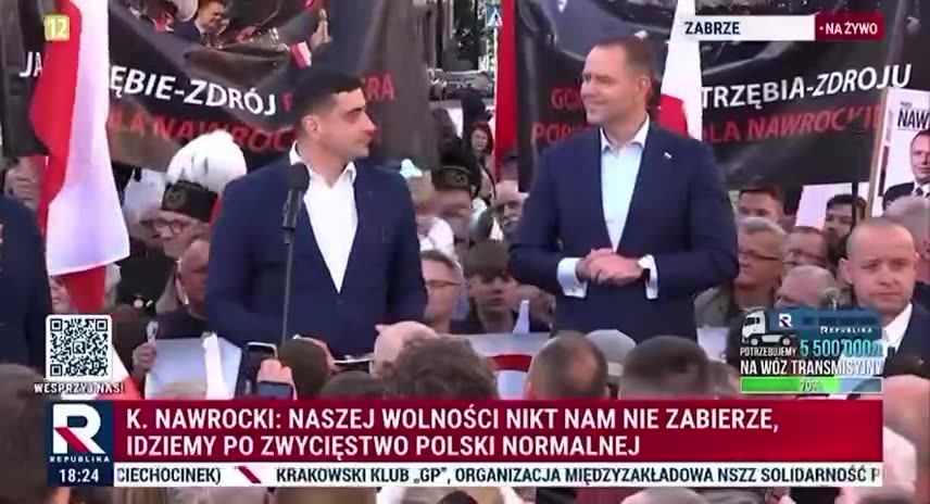 Die Leute in Polen begannen, „Donald Trump“ zu skandieren