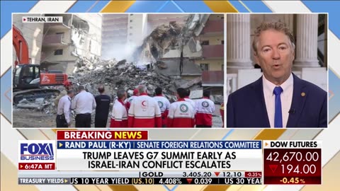 Dr. Rand Paul Urges President Trump Not to Go to War With Iran