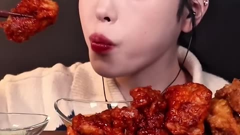 MUKBANG SATISFYING BIG BITE _Spicy cheesy chicken_🔥🌶️🍗😌👌