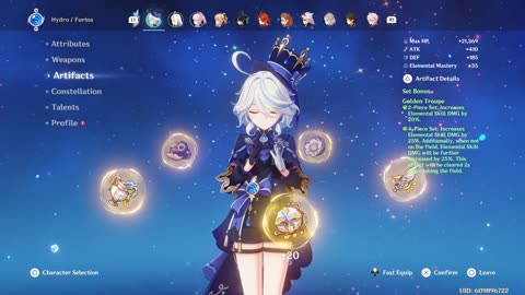 Genshin Impact Skirk damage showcase + build