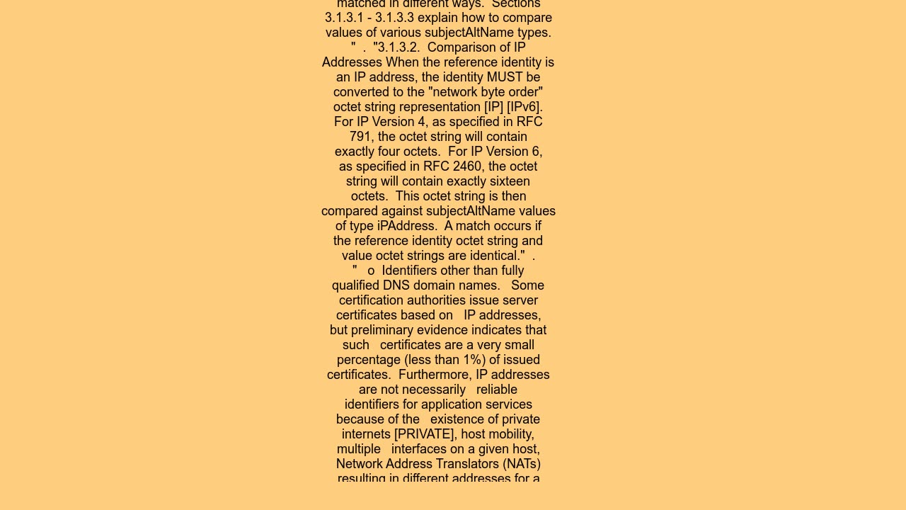 Can an IP Address be used as the FQDN when requesting a SSL Certificate