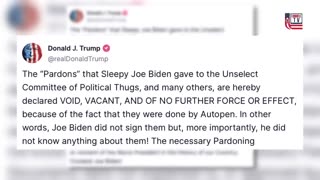 Trump Voids Biden's J6 Pardons Over Autopen Use - Who Was the Key Biden Aide?