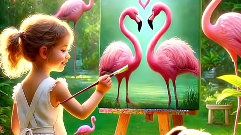 Dog's Magical Encounter! Becomes Friends with a Flock of Flamingos 🦩❤️