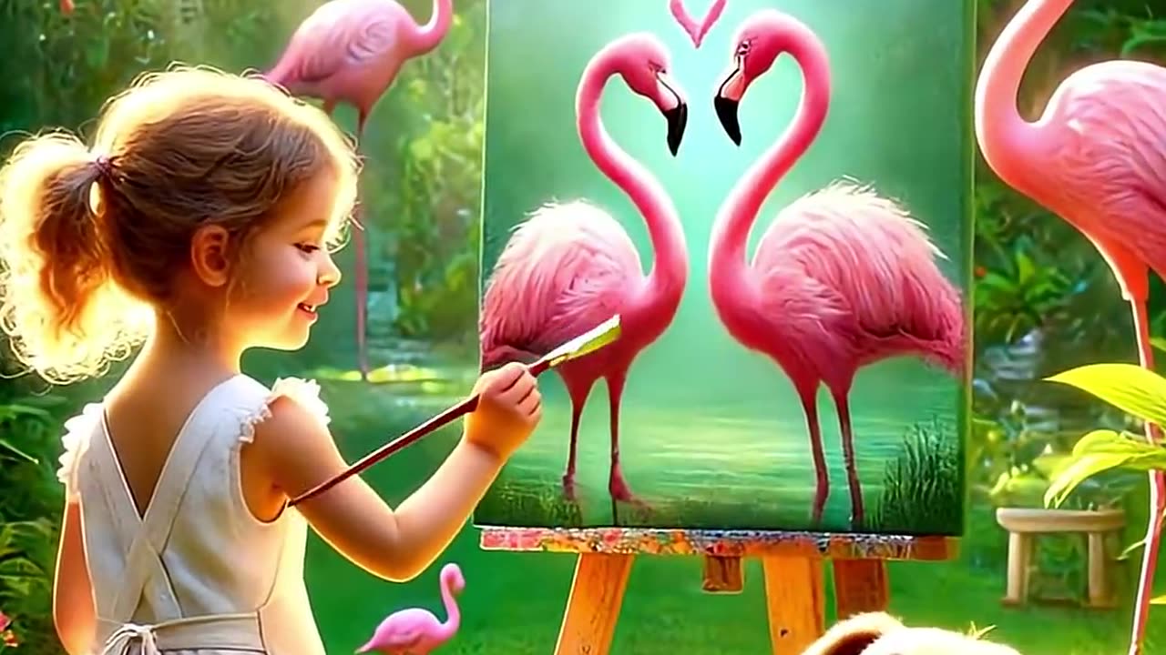 Dog's Magical Encounter! Becomes Friends with a Flock of Flamingos 🦩❤️