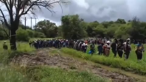 Video - Conflict Brewing: Massive Crowd of Zimbabweans Crossing Into South Africa