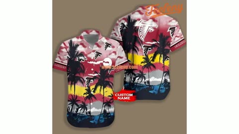 Atlanta Falcons Coconut Beach Red Classic Hawaiian Shirt