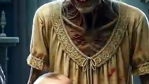 OMG! Caught on Camera: Zombie Granny Kidnaps a Baby!