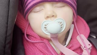 Sleeping in the Car Seat — Baby Kayla on the Way to Doctor Checkup 🚗😴